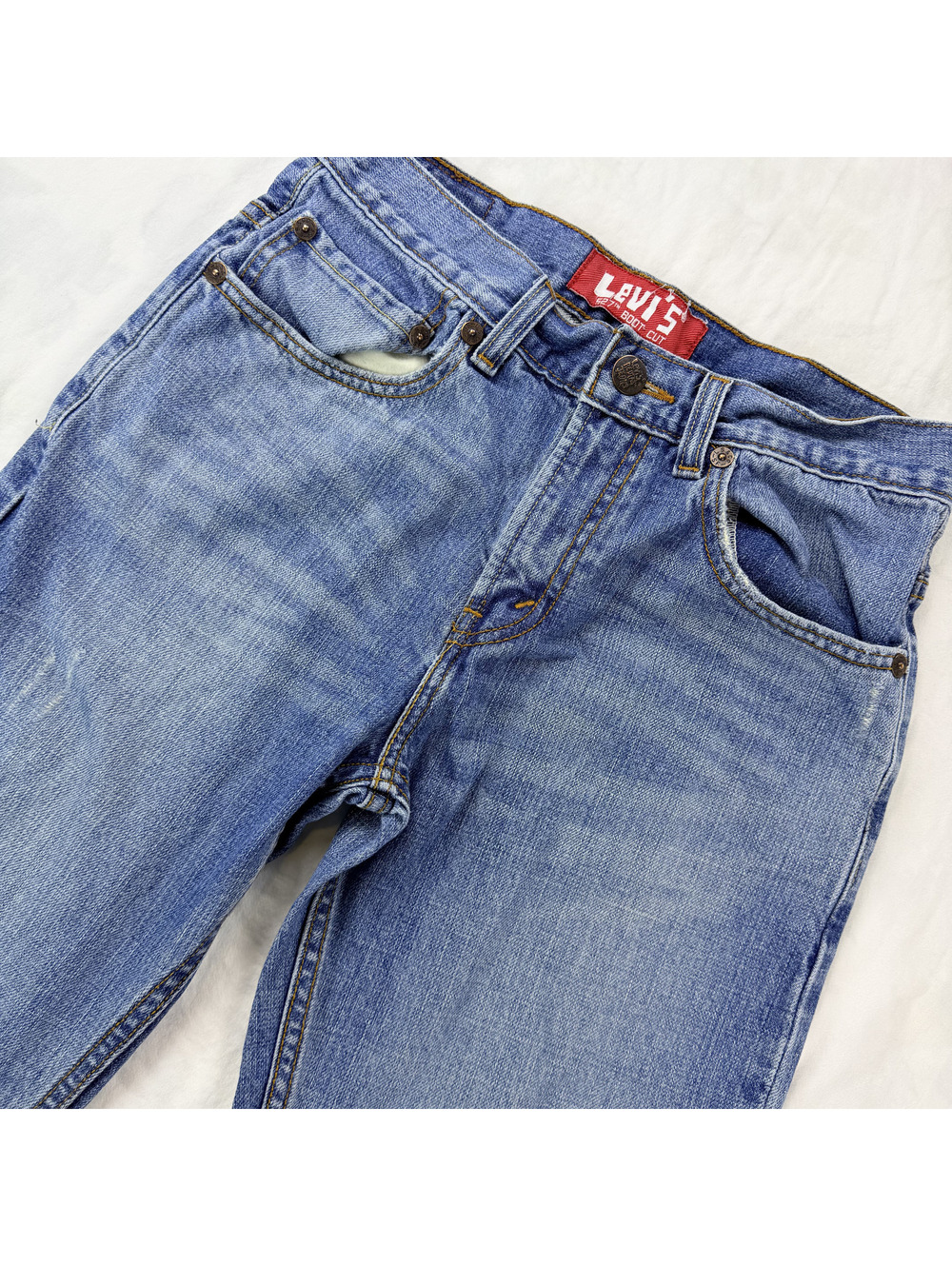 Levi’s 527 Boot Cut Jeans Boys 16 Reg 28x28 Light Wash 100% Cotton Denim